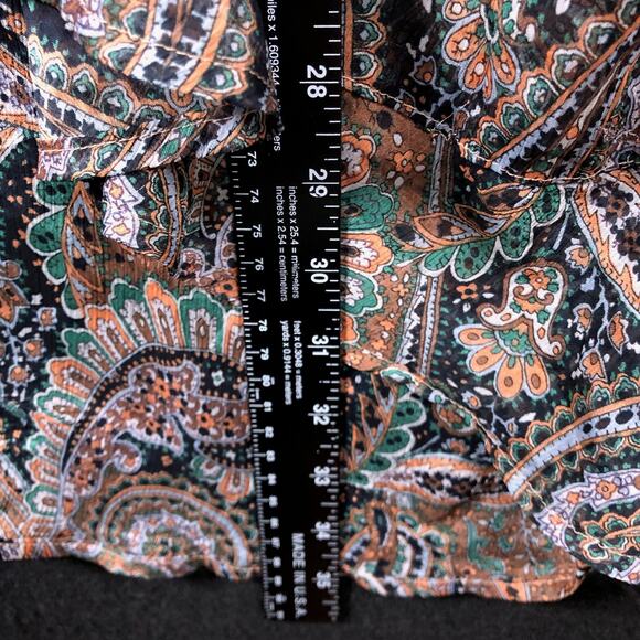Pins And Needles Women Kimono Multicolor Paisley Open Front 3/4 Sleeve XS/S - Picture 8 of 11